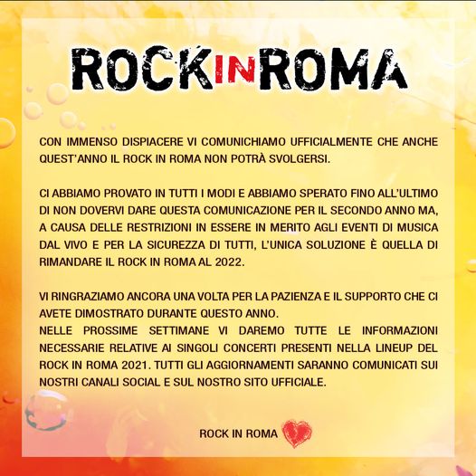 POSTCARD FROM ROCKINROMA ARRIVEDERCI ALLA PROSSIMA ESTATE