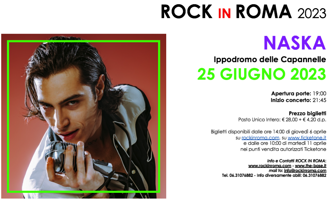 ROCK IN ROMA: NASKA live il 25 giugno 2023 all’Ippodromo delle Capannelle