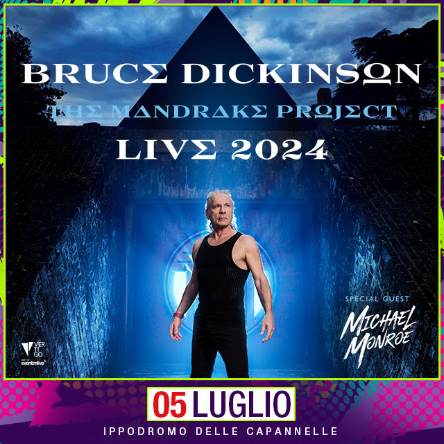 ROCK IN ROMA 2024: annunciato il concerto di BRUCE DICKINSON (5/7) all’Ippodromo delle Capannelle