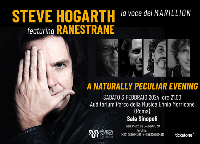 STEVE HOGARTH feat. RANESTRANE live a Roma per l’unica data italiana del concerto evento (3 febbraio 2024)