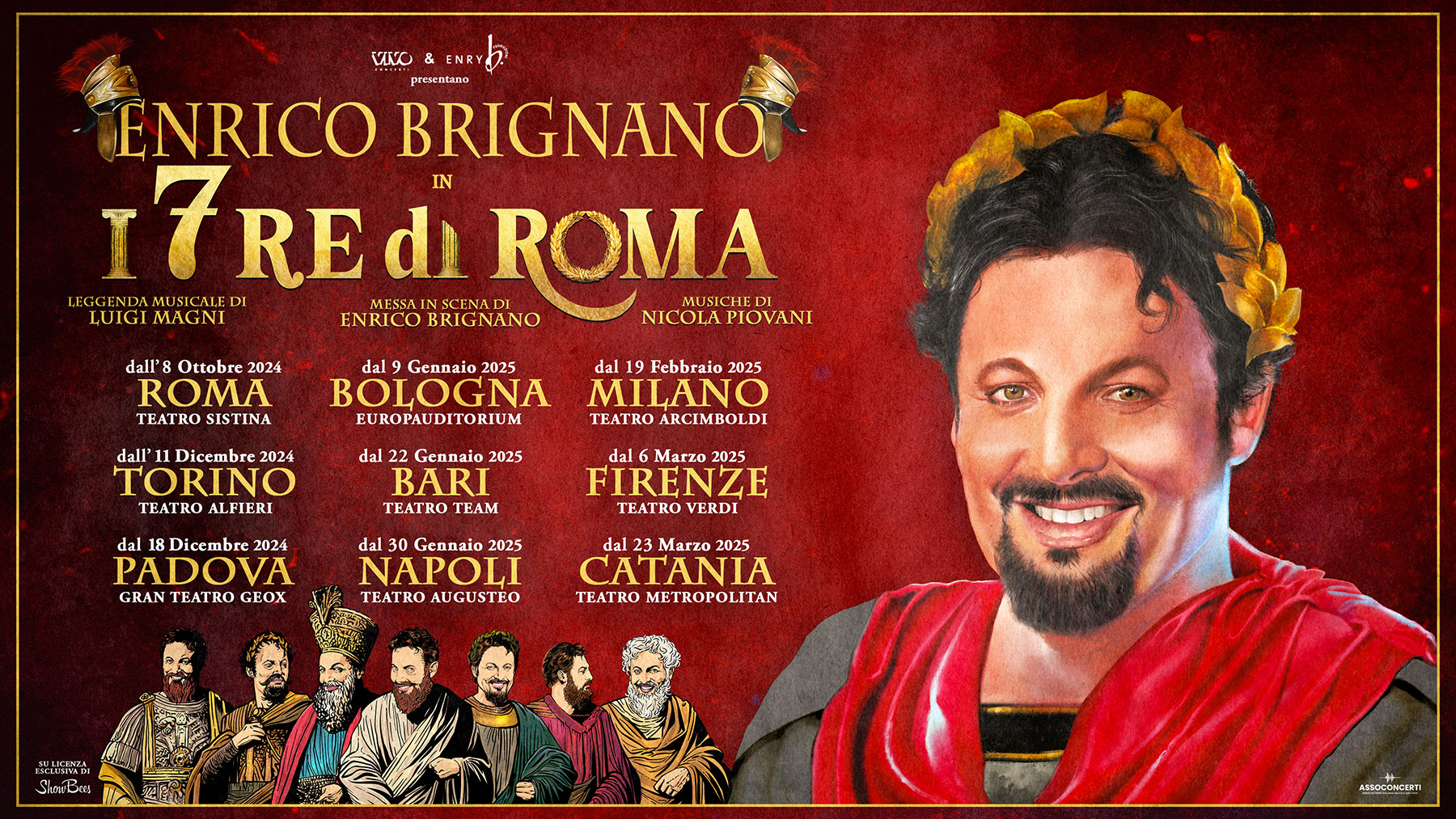 Musicata Enrico Brignano: il ritorno a teatro con 'I 7 Re di Roma', la leggenda ...