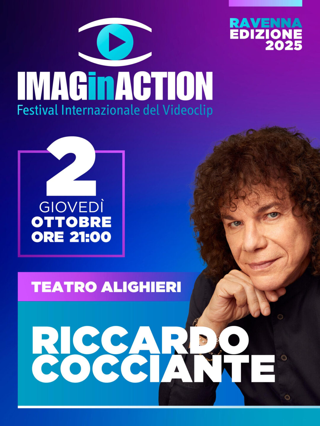 IMAGinACTION 2025: a Ravenna dal 2 al 4 ottobre. Ospite RICCARDO COCCIANTE, tra musica, racconti ed immagini