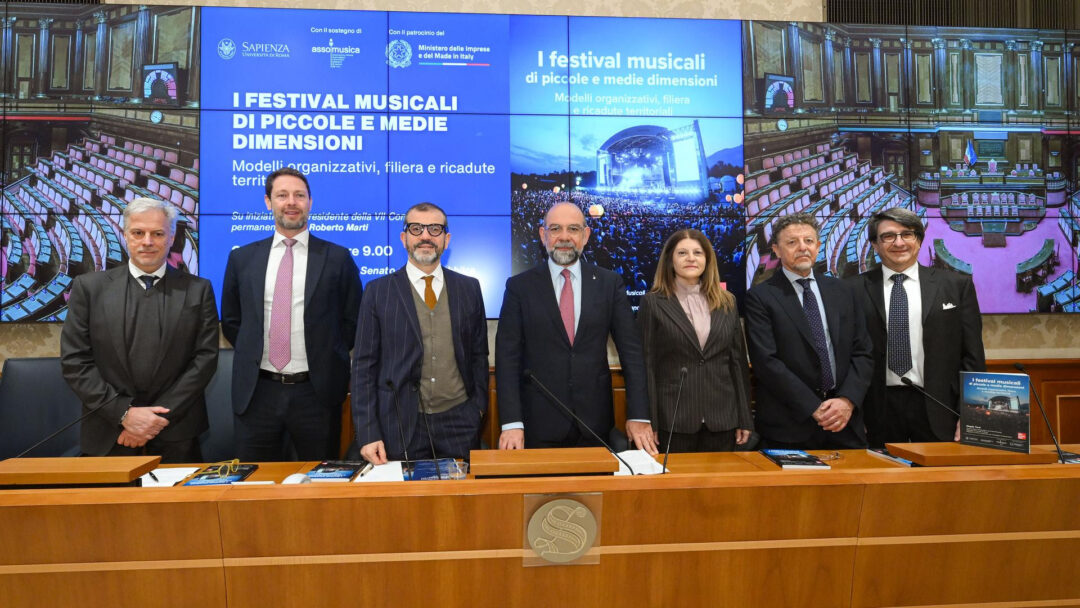 Presentata in Senato la prima ricerca dell’Osservatorio sull’Industria e gli Eventi Musicali. Lo studio realizzato dalla Sapienza Università di Roma con il sostegno di Assomusica