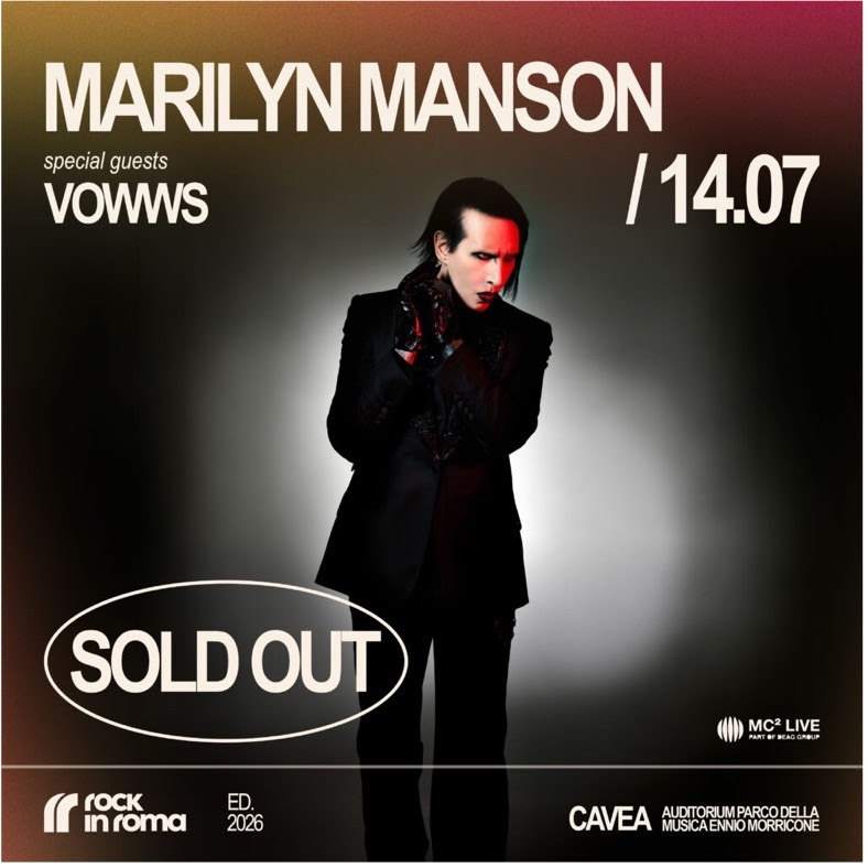 ROCK IN ROMA 2026: MARILYN MANSON live il 14 luglio all’Auditorium Parco della Musica Ennio Morricone (Cavea)